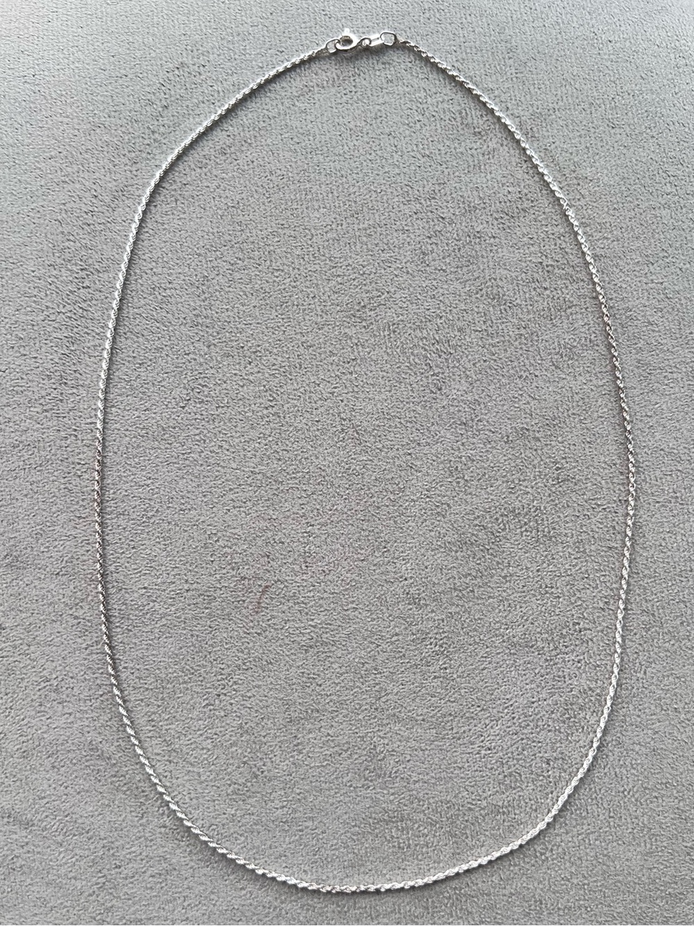 Sterling Silver Rope Chain 18” Necklace (Damaged)